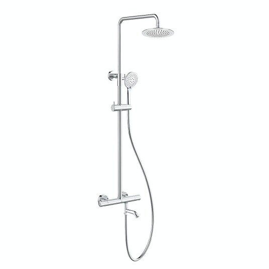 Bathlife Brusa Takdusjsett Ø240 mm, med kartut, Krom