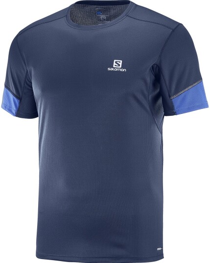 Salomon Agile S/S Tee M Dress Blue (Storlek L)