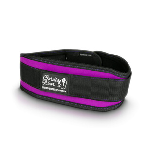 4 Inch Womens Lifting Belt, black/purple, small