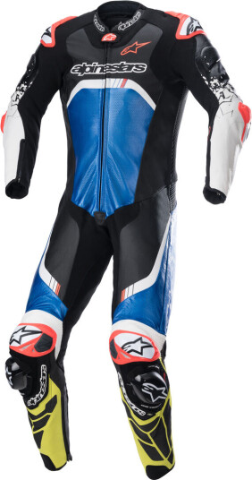 Alpinestars GP Tech 4 ett stykke motorsykkel skinn dress 50 Svart Blå Gul