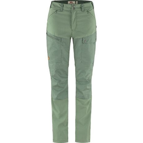 Fjellreven Abisko Midsummer Zip Off Trousers, Dame Jade Green/Patina Green(#7A8B75,#718676) Dame 42