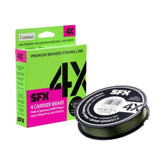 Sufix SFX 4X Braid Low Vis Green multifilament - 0,205 mm