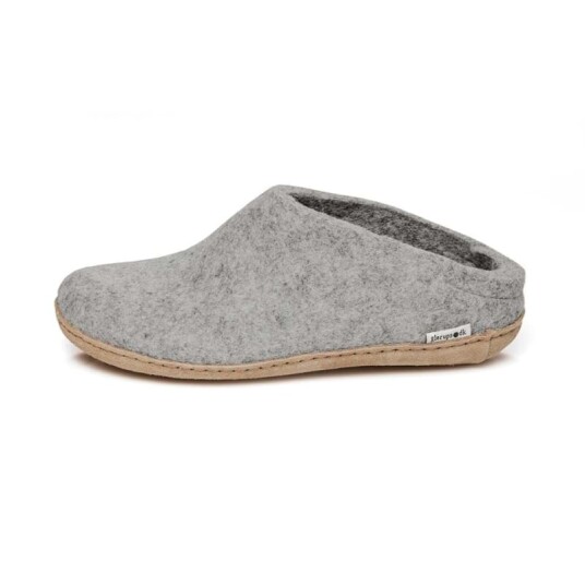 Glerups Open Heel Leather Sole 45, Grey