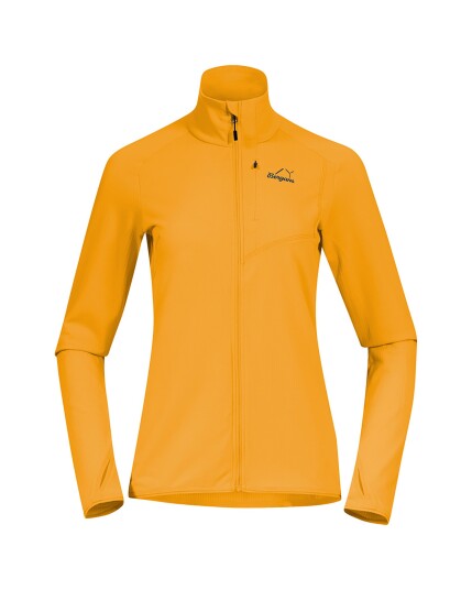 Bergans Y Lightline Essence Midlayer Jacket W Mango Yellow (Storlek L)