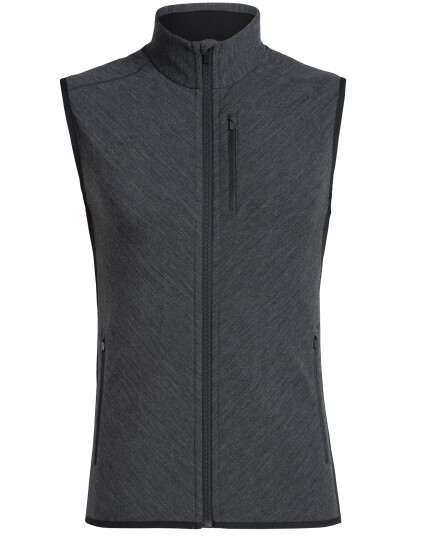 Icebreaker Descender Vest M Jet Heather/Black (Storlek S)