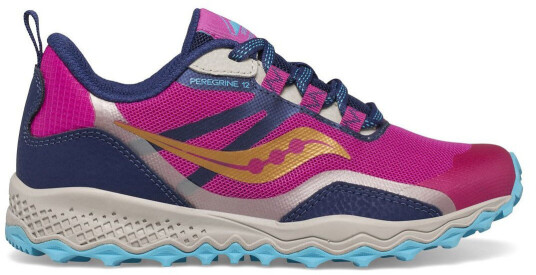 Saucony Peregrine 12 Shield Junior Navy/Turq/Pink 32.5