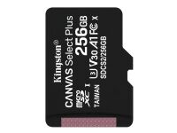 Kingston Canvas Select Plus - Flashminnekort - 256 GB - A1 / Video Class V30 / UHS Class 3 / Class10 - microSDXC UHS-I