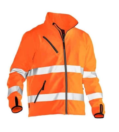 Jobman Softshelljakke, HiVis kl.3 1202 Unisex, Str. (US/ CA): S, HiVis Oransje