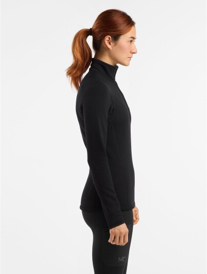 Arc'Teryx Rho Heavyweight Zip Neck Dame Black L