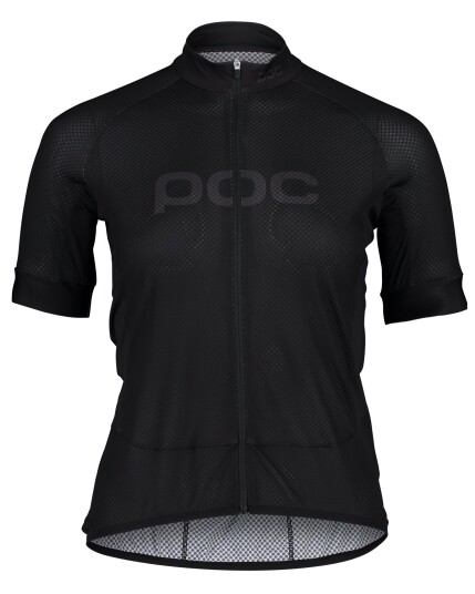 POC Essential Road Logo jersey W Uranium Black/Uranium Black (Storlek L)