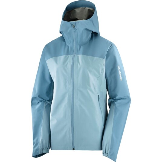 Salomon Women's Outline GORE-TEX 2.5L Jacket L, Aegan Blue/Citadel