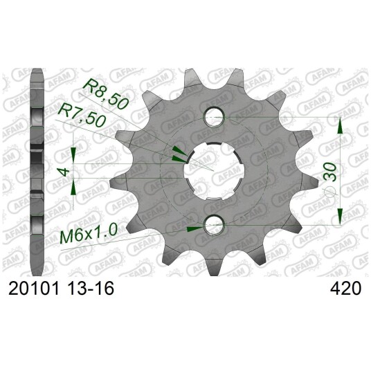 AFAM Framdrev #420 - Honda 50/125cc- 15T