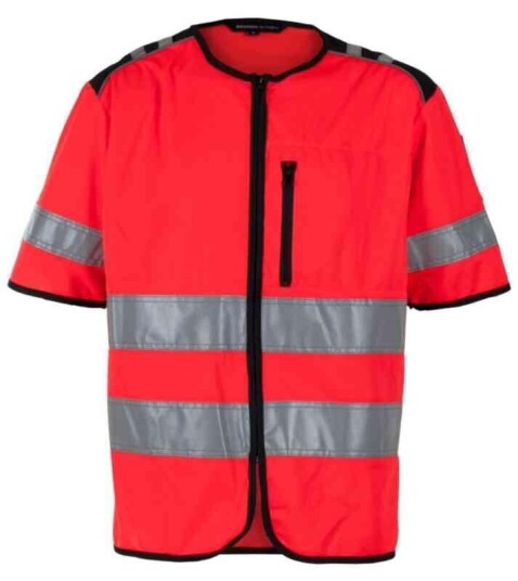 BS Gran Refleksvest, HiVis kl.3 Unisex, Str. (US/ CA): S, Rød/Sort