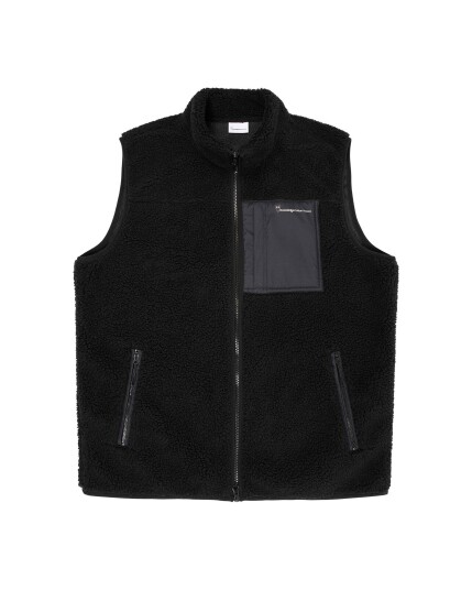 Knowledge Cotton Teddy Fleece Vest M Black Jet (Storlek XXL)