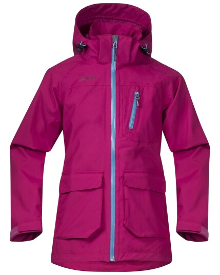 Bergans Folven Youth Jacket Cerise/Glacier/Dusty Cerise (Storlek 128)