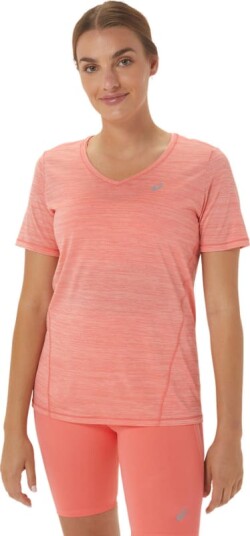 Asics Women's Race V-Neck SS Top Rosa XS Woman