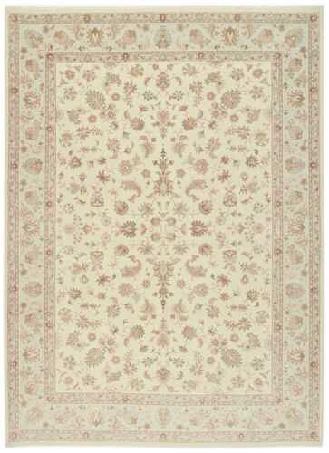 Håndknyttet. Opphav: Persia / Iran Orientalsk Tabriz 60 Raj Silkerenning Teppe Teppe 255X343 Beige/Gul Stort ( Persia/Iran)