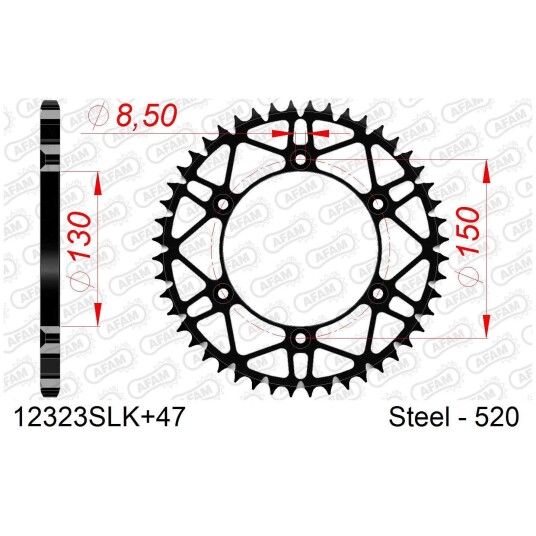 AFAM Bakdrev 520SLK+ - WR/YZ/F, 50T CB/NX/XL/XR/TTR/WR/YZ++