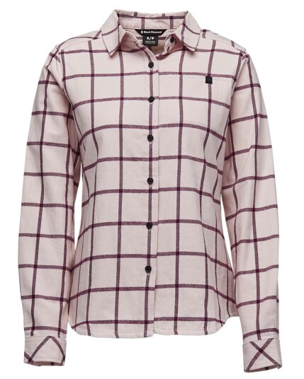 Black Diamond Serenity L/S Flannel Shirt W Ice Pink/Blackberry Plaid (Storlek S)