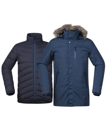 Bergans Sagene 3in1 Jacket M Dark Steel Blue/Dark Navy (Storlek L)