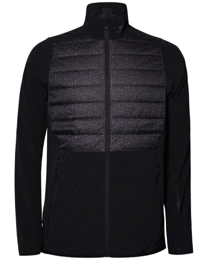 J.Lindeberg Hybrid Jacket Mixed Poly M Black Wave Print (Storlek M)