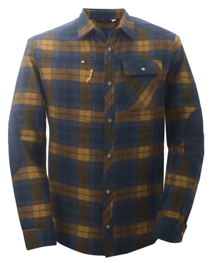 2117 of Sweden Sveg Flannel Shirt M Gold (Storlek M)