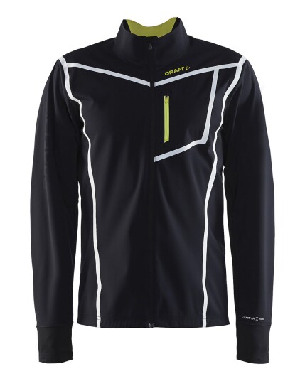 Craft Pace Jacket M Black/Go/White (Storlek S)