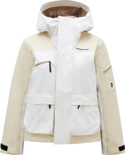 Peak Performance 2L Stretch Jacket Dame Sand Fog/Offwhite S