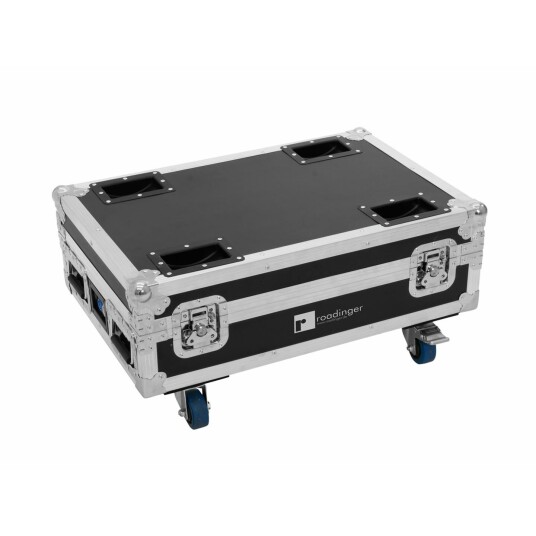 Roadinger Flightcase 4x Akku Bar-6 Glow Qcl Flex Quickdmx With Charging Function