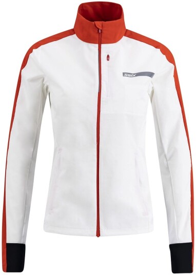 Swix Roadline Wind Jacket W Bright White/Fiery rød S