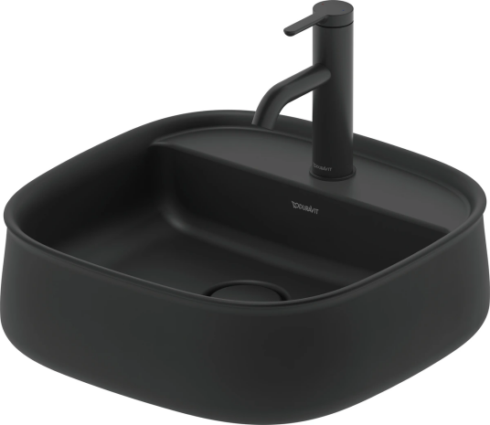 Duravit Zencha Toppmontert Servant 420x420 mm, u/o.l, Antrasitt Matt m/WG