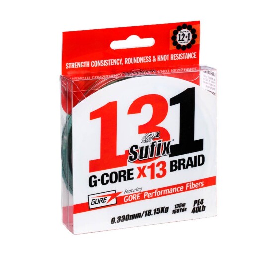 Sufix G-Core X131 multifilament sene - 150 meter - 0,104 mm