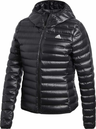 Adidas Women's Varilite Hooded Down Jacket XS Black