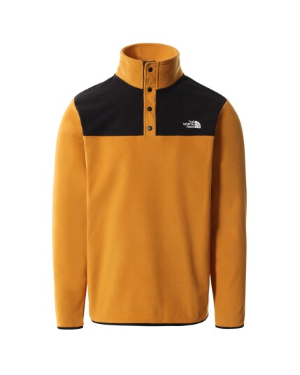 The North Face TKA Glacier Snap-Neck Pullover M Citrine Yellow/T Black (Storlek XL)