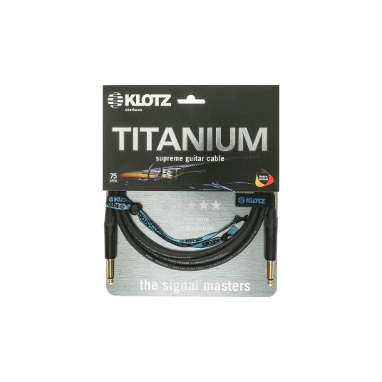 Klotz Ti-Pr Titanium Supreme Guitar Cable Str-Angl  6m