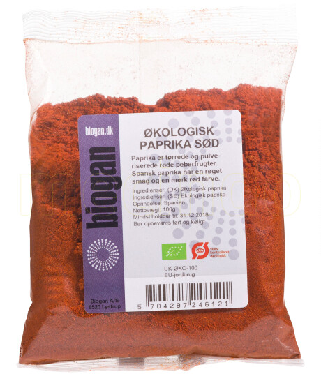 Biogan Paprika Søt Ø 100g