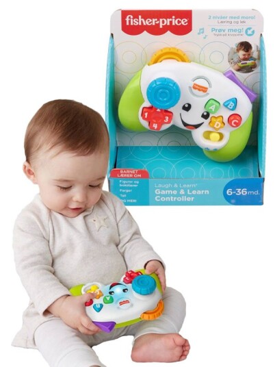 Fisher Price Laugh & Learn spillkontroller med lys og lyd Norsk språk