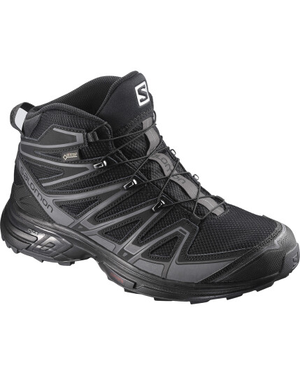 Salomon X-Chase Mid GTX W Black/Black/Magnet (Storlek 4.5 UK)