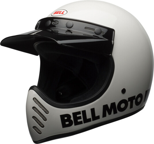 Bell Moto-3 Classic Motocross hjelm L Hvit