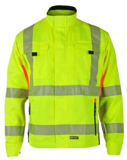 BS Gjøvik Arbeidsjakke, HiVis kl.3 Unisex, Str. 62, Gul/Sort