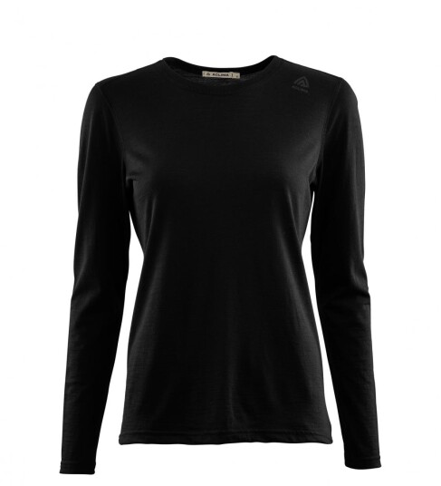 Aclima  LightWool 140 undershirt long sleeve W´s Dame 123 Jet Black M