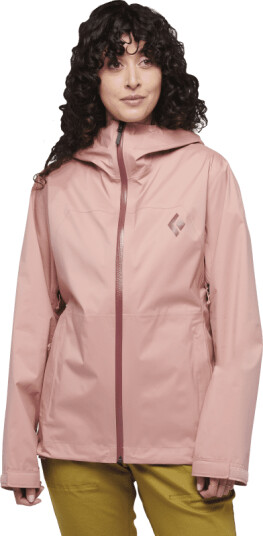 Black Diamond Women's StormLine Stretch Rain Shell Jacket S, Chalk Pink