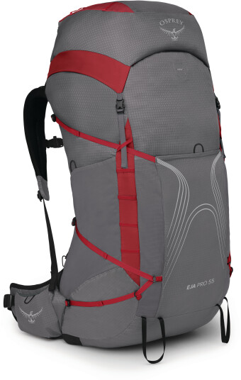 Osprey Eja Pro 55 Dale Grey/Poinsettia Red WXS/S