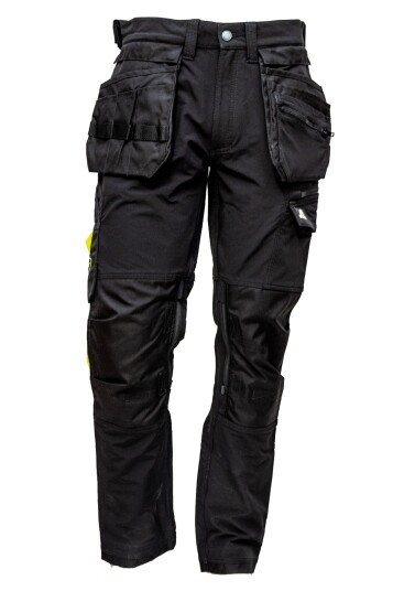 Bulldog 5196 Craft, Removable Hanging Pockets, Braut Stretch Pants, Black, 1 Piece, SBD-5196 64