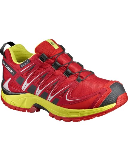 Salomon XA Pro 3D CSWP Kids Fiery Red/Sulphur Sp/Black (Storlek 28)