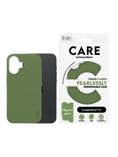 CARE by PanzerGlass Case Fashion Green MagSafe iPhone 16