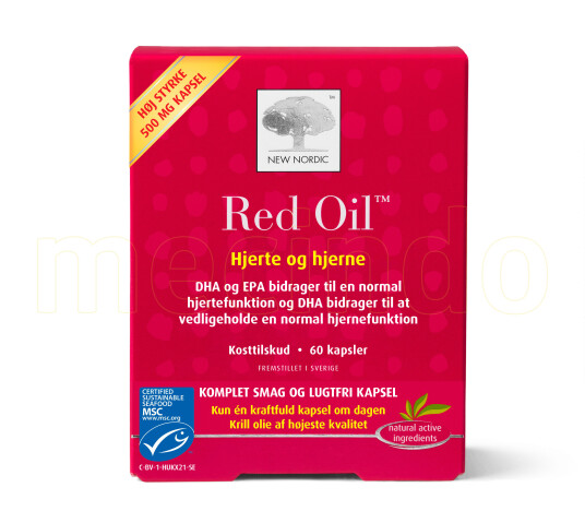 New Nordic Red Oil Omega 3 Krill Olje 60 Kapslar