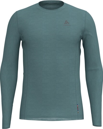 Odlo Suw Top Crewneck L/S Natural + Light M Arctic/Dark Slate (Storlek XXL)