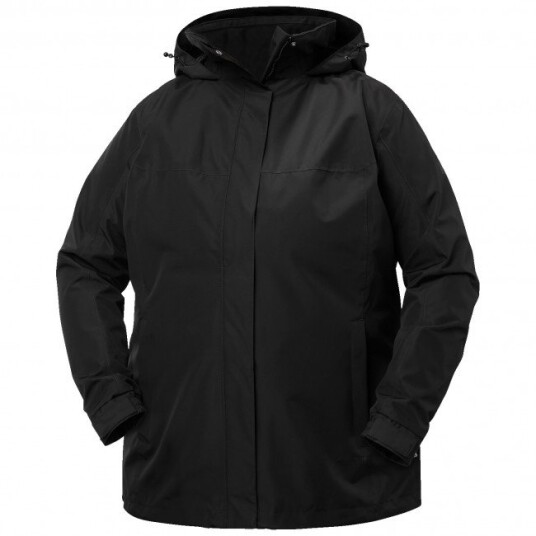 Helly Hansen Aden Plus, Regnjakke, Dame, PluSize, Black