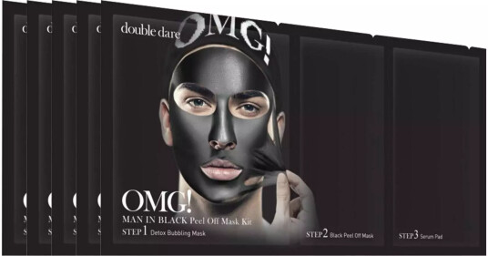 Double Dare OMG! Man In Black Peel Off Mask 5 stk